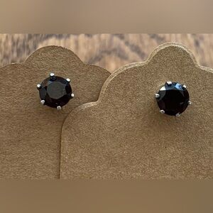 Sterling Silver Garnet Stud Earrings
